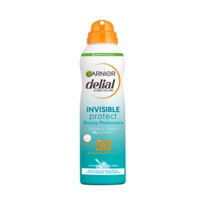 DELIAL UV water de Garnier Bruma solar en spray, con acción protectora y refrescante y FPS 50 (muy alto)  200 ml.