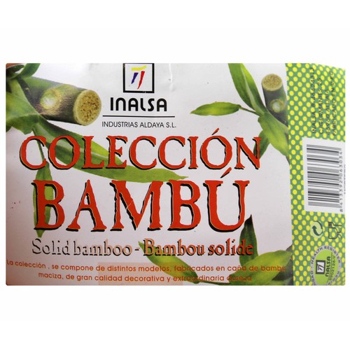 Mortero de 12 centímetros de diámetro con almirez, fabricados en madera de bamb?? INALSA.