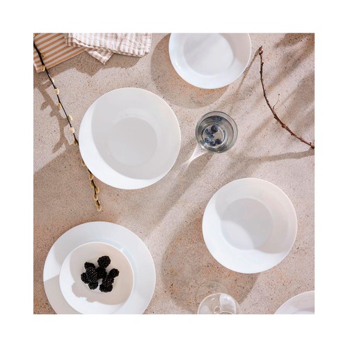 Plato de postre de 18 cm, color blanco, LUMINARC.