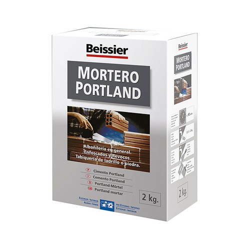 Cemento portland, tabiquería de ladrillo o piedra, BEISSIER, 2Kg.