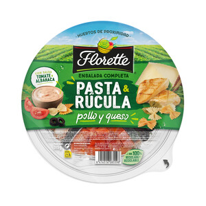 Imagen de Ensalada completa de pasta, rúcula, pollo y queso FLORETTE 320 g.