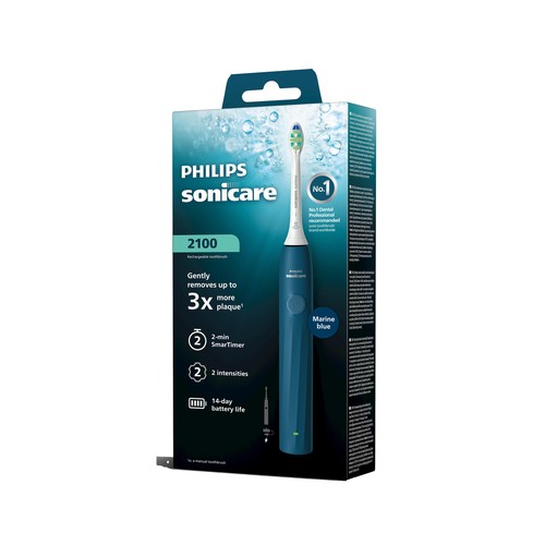 Cepillo de dientes eléctrico PHILIPS Sonicare Serie 2100 HX4021/04, 2 velocidades, temporizador