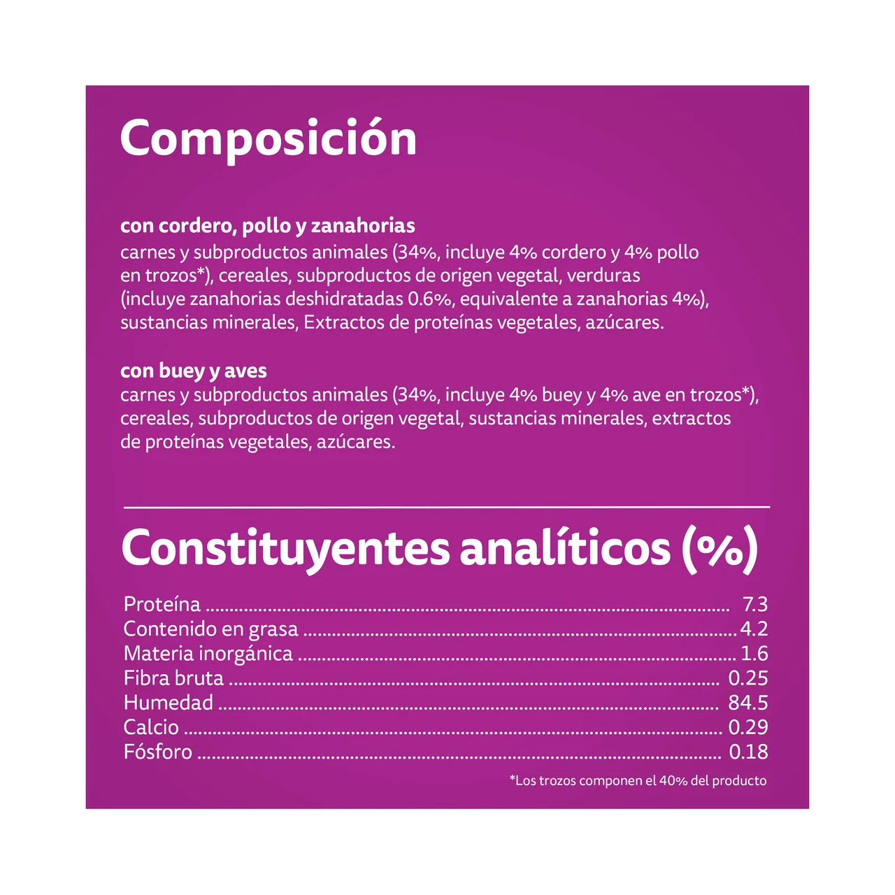 Tasty mix Alimentación para gatos húmeda 4x85 g.