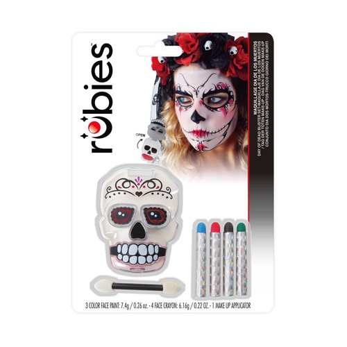 Kit 1 set cosmético, maquillaje para Día de los Muertos. RUBIES