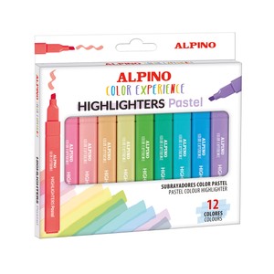 Imagen de Estuche de 12 subrayadores pastel color experience, ALPINO.