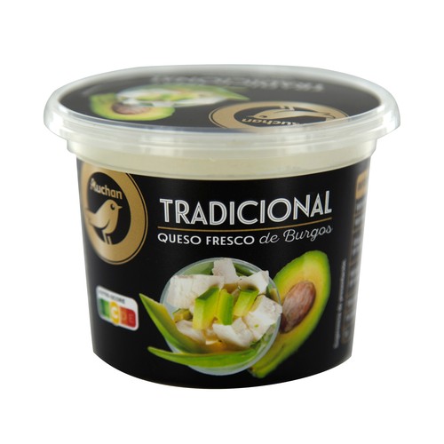 AUCHAN Queso fresco tradicional de Burgos tarrina de 250 g. Producto Alcampo