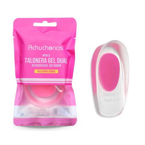 Talonera gel dual para mujer ACHUCHONAS, autoadhesiva, uso diario, talla única.