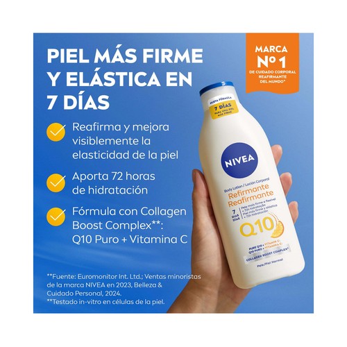 NIVEA Loción corporal reafirmante (400 ml) + gel de ducha con aceite de almendras (250 ml). 