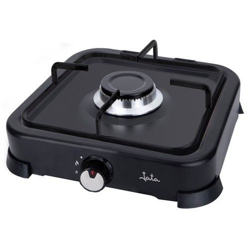 Cocina gas portátil JATA JECG2701 1 quemadores, tapa protectora extraíble.