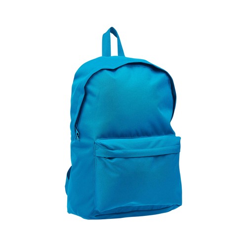 Mochila juvenil azul básica con 1 compartimento y bolsillo inferior, 24 litros PRODUDUCTO ECONÓMICO ALCAMPO, 31x42x3cm.