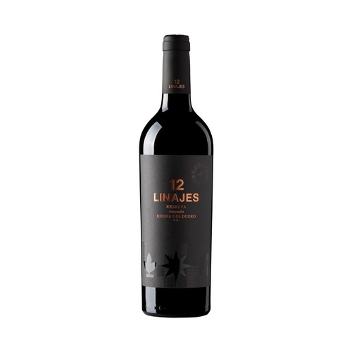 LOS 12 LINAJES  Vino tinto reserva con D.O. Ribera del Duero LOS 12 LINAJES botella de 75 cl.