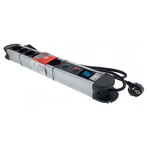 Ladrón de 6 enchufes sobretensión, 2 metros de cable, OSCA CONNECT.