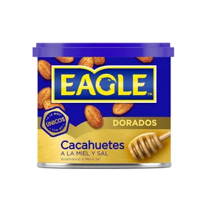 EAGLE Cacahuetes tostados con miel y sal EAGLE Dorados 250 g.