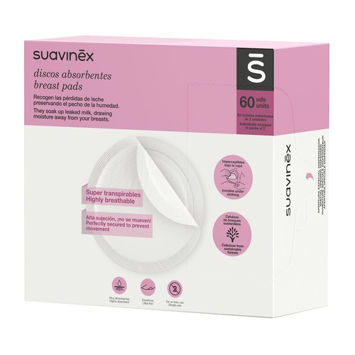 SUAVINEX Nature Discos protegesenos super transpirables y absorventes 60 uds.