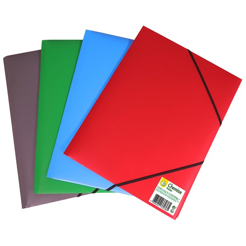 Carpeta A4 con cierre elástico, 3 solapas, varios colores, ALCAMPO.