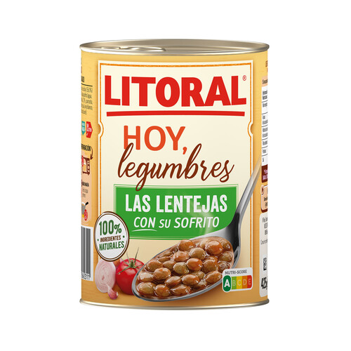 Lentejas de la Abuela cocinadas LITORAL 435 g.