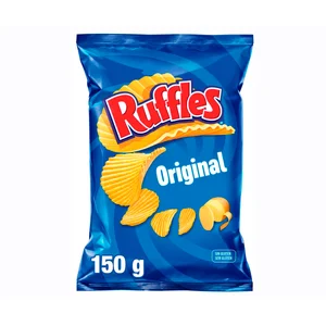 RUFFLES Patatas fritas onduladas bolsa de 150 g.