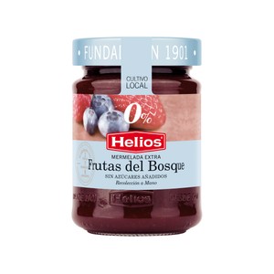 Imagen de HELIOS Mermelada de frutas del bosque, sin azúcar añadido 280 g.