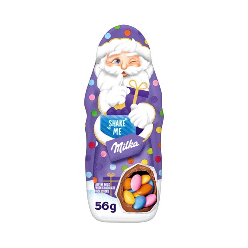 MILKA Figurita de chocolate con grajeas Papa Noel 56 g.