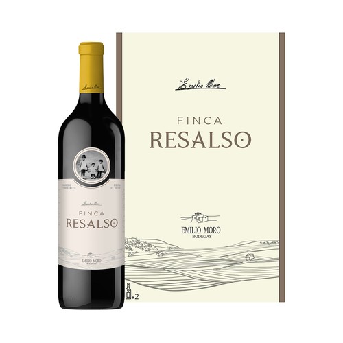 FINCA RESALSO de Emilio Moro Estuche con 2 botellas de vino tinto roble con D.O. Ribera del Duero.