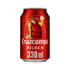 CRUZCAMPO Cerveza ruvia tipo larger, estilo pilsen lata 33 cl.