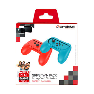 Pack de 2 Grips para Joy-Con en color rojo y azul para Nintendo Switch, ARDISTEL