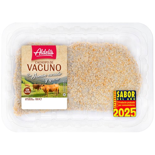 ALDELÍS Cachopo de vacuno con jamón curado y queso