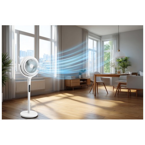 Ventilador de pie QILIVE Q.6868, 24W, temporizador hasta 12h, 12 velocidades, diámetro de las aspas 30cm