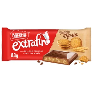 NESTLÉ Extrafino Chocolate con leche con galleta maría 83 g.