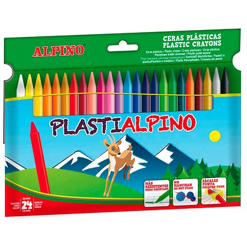 Estuche de 24 ceras PlastiAlpino.