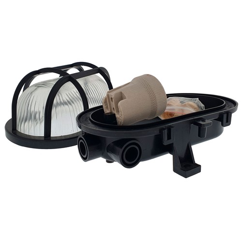Aplique oval negro exterior 60W. OSCA CONNECT