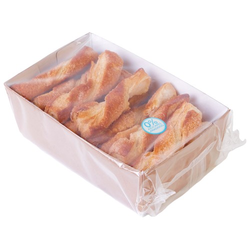 Lazos de hojaldre sin azúcares añadidos 150 g.