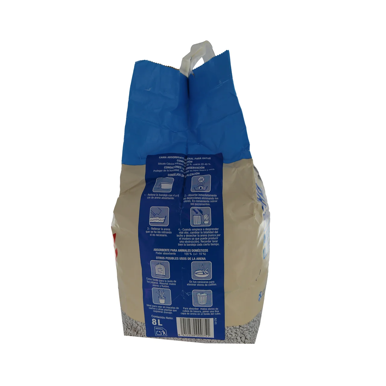 PRODUCTO ALCAMPO Arena para gatos Ultra Ligera, absorbente PRODUCTO ALCAMPO 8 l.