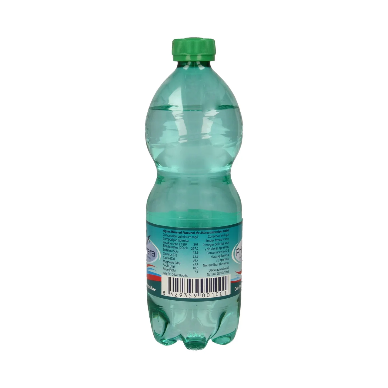 Agua mineral con gas botella de 50 centilitros pack de 6 uds.