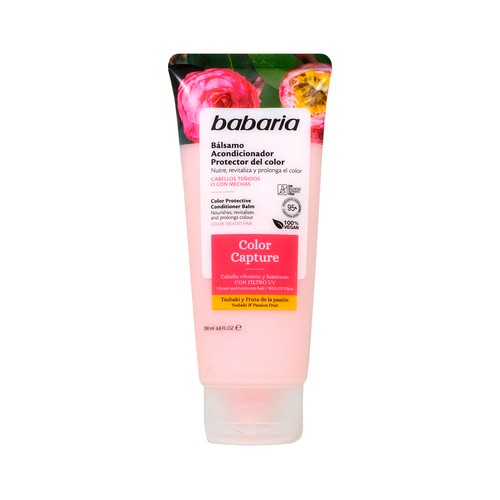 BABARIA Color capture Bálsamo acondicionador nutritivo y revitalizante, para cabellos teñidos o con mechas 200 ml.