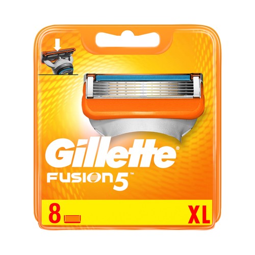 GILLETTE Recambio de cuchillas de cinco hojas para maquinilla de afeitar GILLETTE Fusion 5 8 uds.