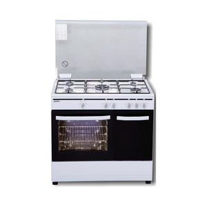 Imagen de Cocina independiente a gas butano ROMMER CH-905B FG blanco, 5 fuegos. H: 83cm, A: 90cm, F: 60cm.