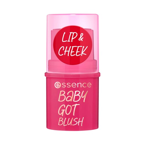 ESSENCE Baby got blush tono 050 Cherry cherry baby Colorete iliminador en barra , tono cereza.