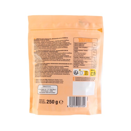 PRODUCTO ALCAMPO Orejones de albaricoque sin hueso 250 g.