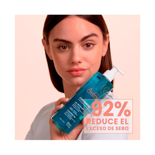 THERMALE AVÉNE Cleanance Gel limpiador y purificante de uso diairo, para pieles sensibles con imperfecciones 400 ml.