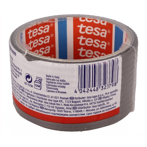 Cinta americana gris, 10m x 50mm, TESA Basic.