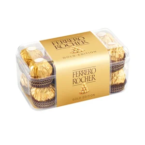 FERRERO ROCHER Bombones crujientes de chocolate con leche y avellanas 200g.