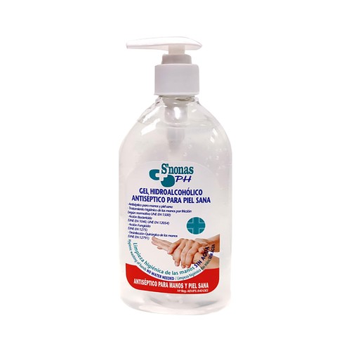 S´NONAS Gel hidroalcohólico antiséptico 500 ml.