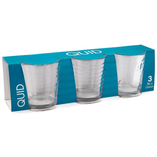 Vaso de vidrio transparente de 0,26 litros, CRISTALERÍA.