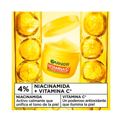 GARNIER Vitamina C Crema facial con acción hidratante y antimanchas 85 ml.