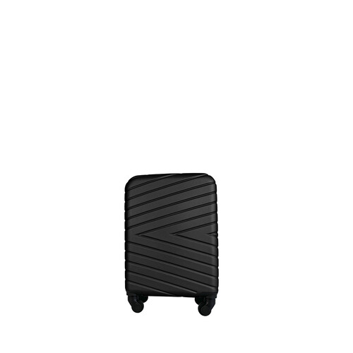 Maleta de cabina rígida de color negro de 50 cm y 4 ruedas ABS, AIRPORT ALCAMPO Diago.