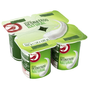 Imagen de AUCHAN Bífidus desnatado de sabor natural 4 x 125 g. Producto Alcampo