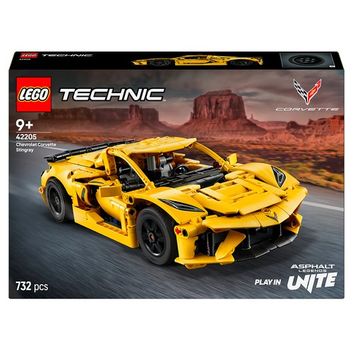 LEGO Technic 42205, Chevrolet Corvette Stingray Coche, 732 pcs +9 Años