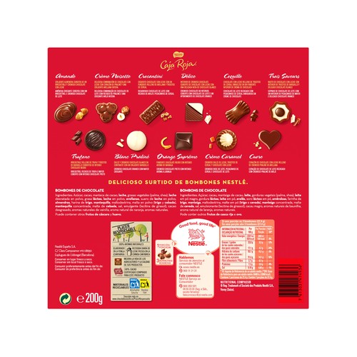CAJA ROJA DE NESTLÉ Bombones surtidos 200 g.
