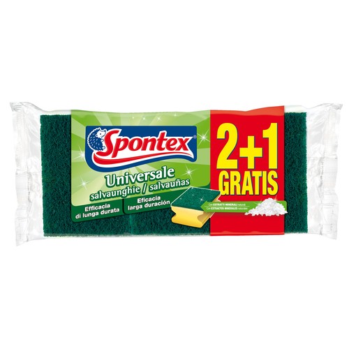 Estropajos de fibra con esponja SPONTEX UNIVERSALE 3 uds.